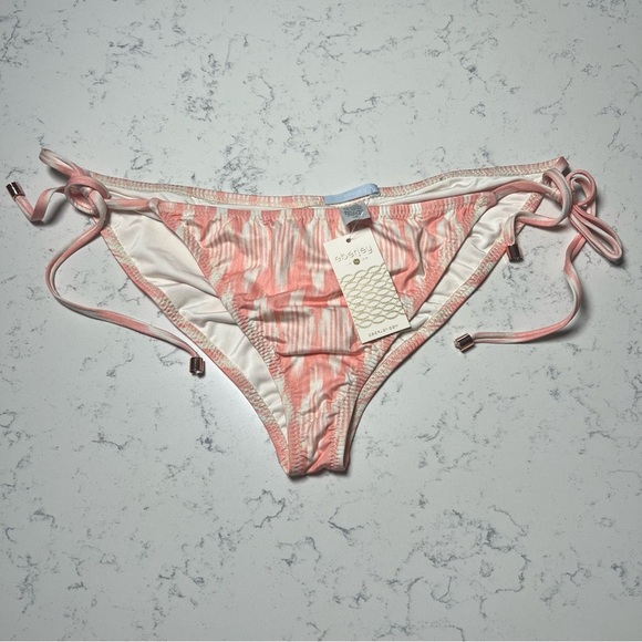 Eberjey NWT Pink Carmelita Mamey Gisele Top Kate Bottoms Striped Bikini Sz Large - Picture 6 of 8